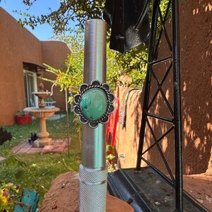 Size 7 vintage Native American (Navajo) sterling silver turquoise ring.